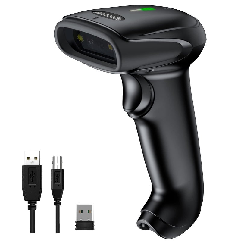 symcode 2D Wireless Barcode Scanner,Symcode Datamatrix PDF417 QR Code Handheld Reader for Screen and Printed Bar Code Scan, Works with Windows Mac and Linux PC POS - Image 1